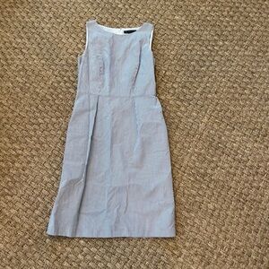 Brooks Brothers Blue Seersucker Sheath Dress